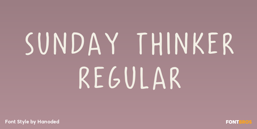 Sunday Thinker Regular Font Poster #1