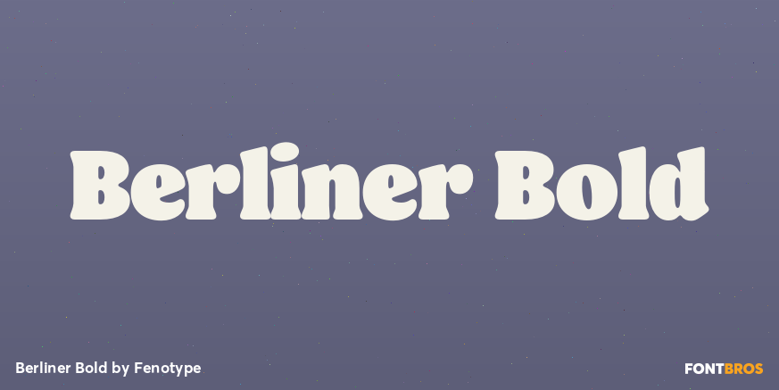 Berliner Bold Font Poster #1
