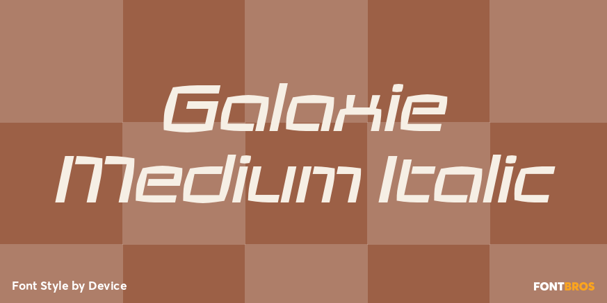 Galaxie Medium Italic Poster