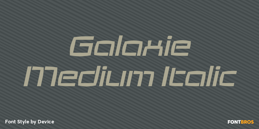 Galaxie Medium Italic Poster