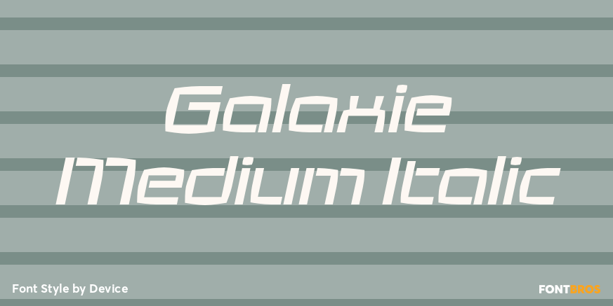 Galaxie Medium Italic Poster