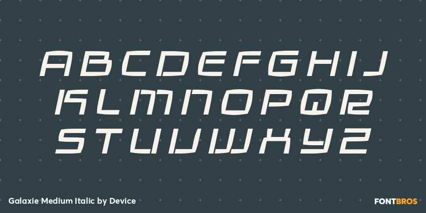 Galaxie Medium Italic Font Poster #2