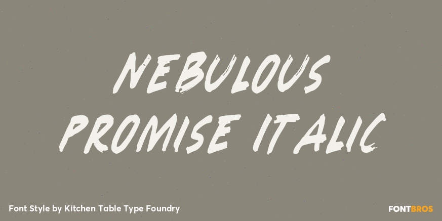Nebulous Promise Italic Poster