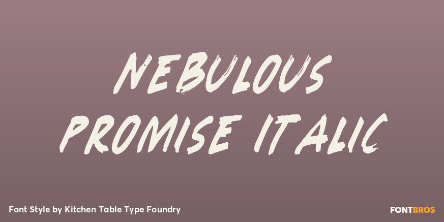 Nebulous Promise Italic Poster