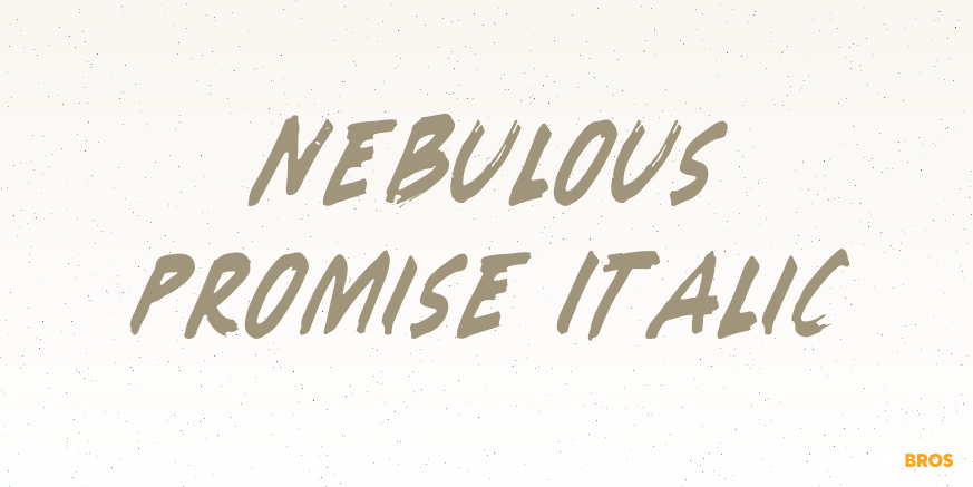 Nebulous Promise Italic Poster