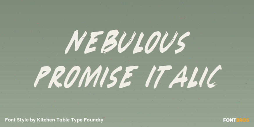 Nebulous Promise Italic Poster