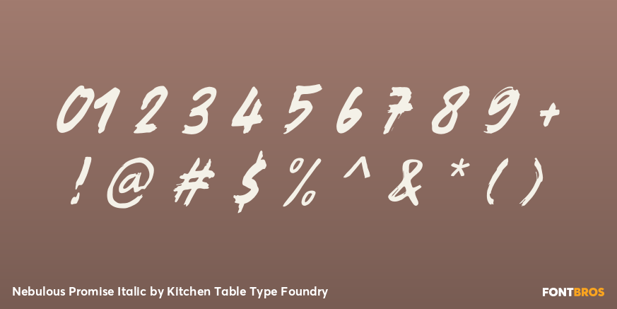Nebulous Promise Italic Font Poster #1