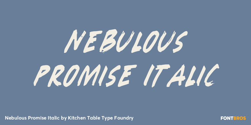 Nebulous Promise Italic Poster