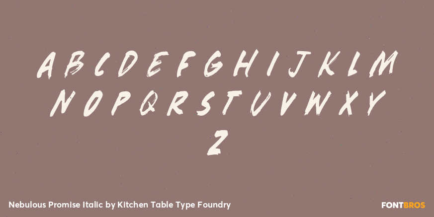 Nebulous Promise Italic Font Poster #1