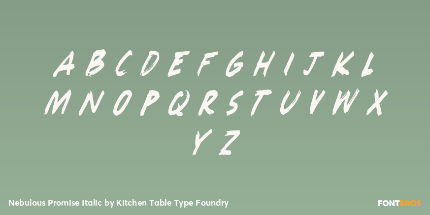 Nebulous Promise Italic Font Poster #1