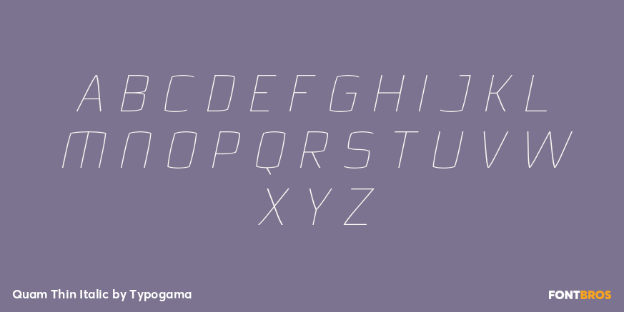 Quam Thin Italic Font Poster #1