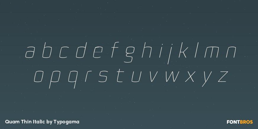 Quam Thin Italic Font Poster #1