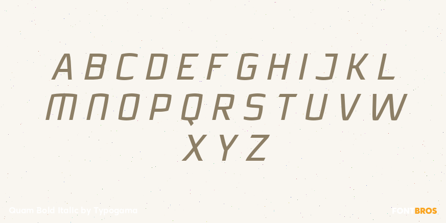Quam Bold Italic Font Poster #1