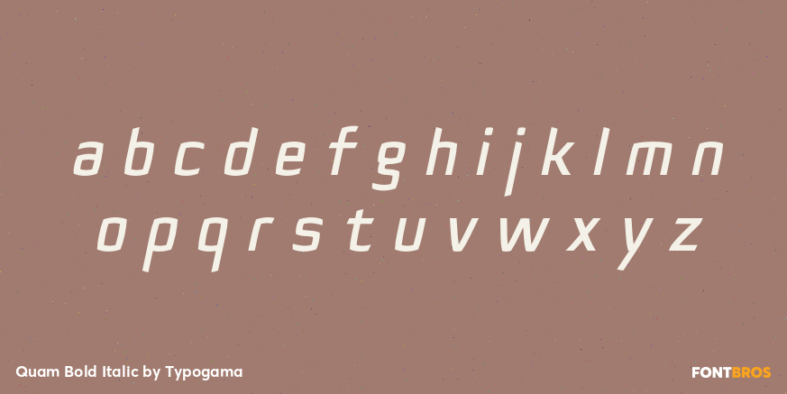 Quam Bold Italic Font Poster #1