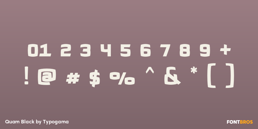 Quam Black Font Poster #1