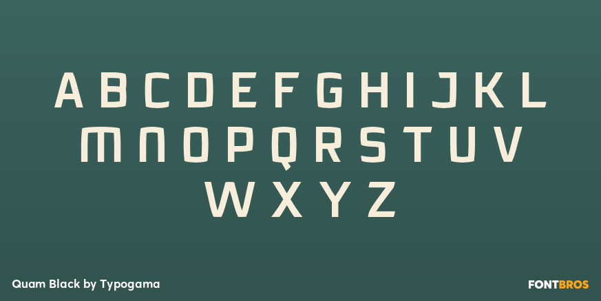 Quam Black Font Poster #2