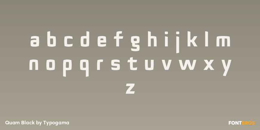 Quam Black Font Poster #3