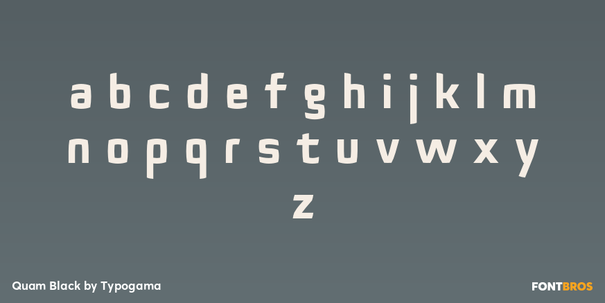 Quam Black Font Poster #1