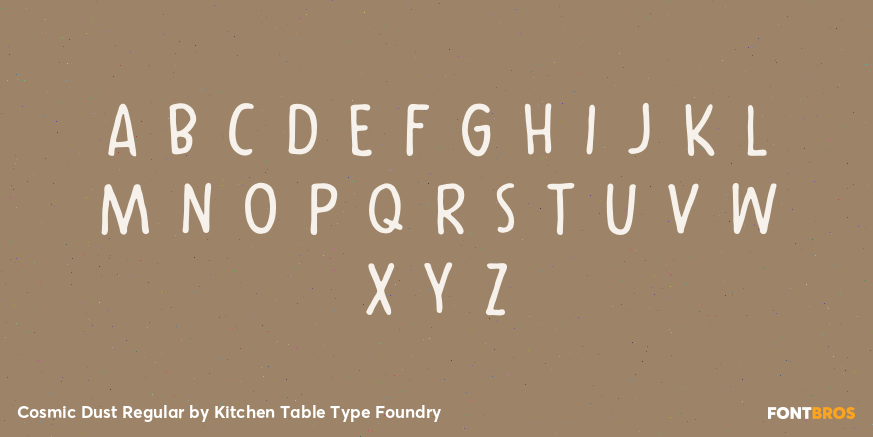 Cosmic Dust Regular Font Poster #2