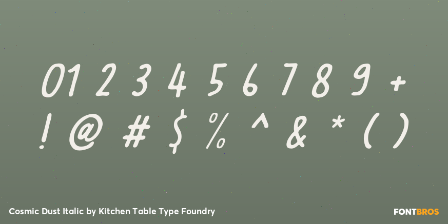 Cosmic Dust Italic Font Poster #4