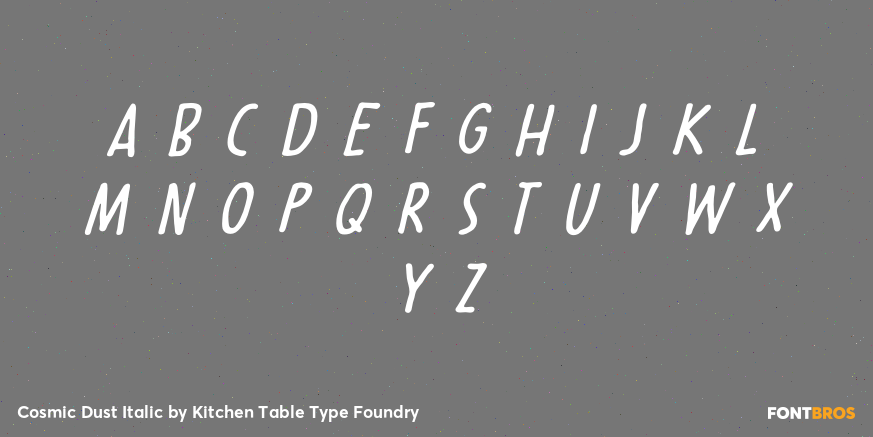 Cosmic Dust Italic Font Poster #3