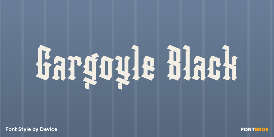 Gargoyle Black Font Poster #1