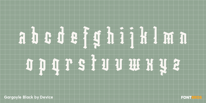 Gargoyle Black Font Poster #3