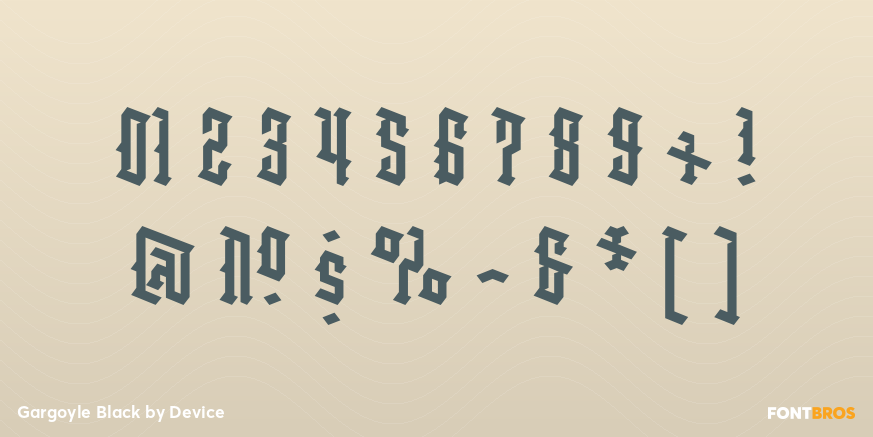 Gargoyle Black Font Poster #4