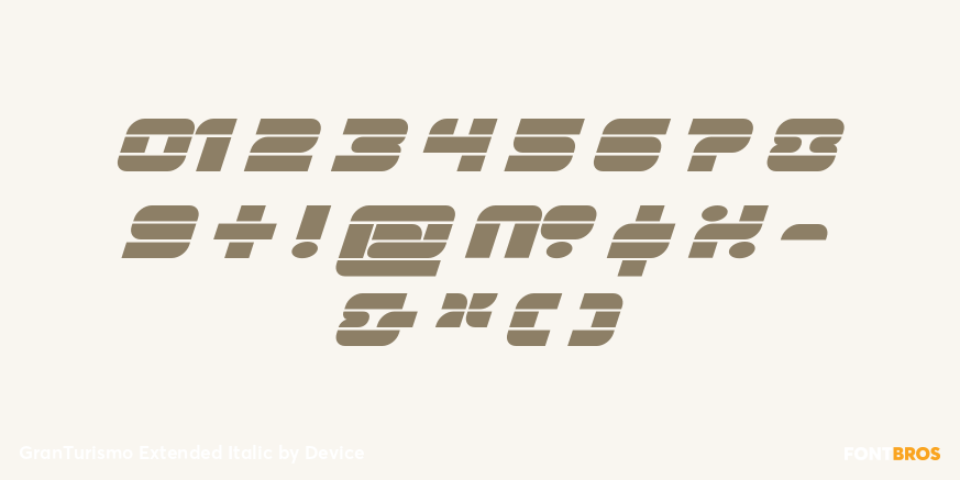 GranTurismo Extended Italic Font Poster #1
