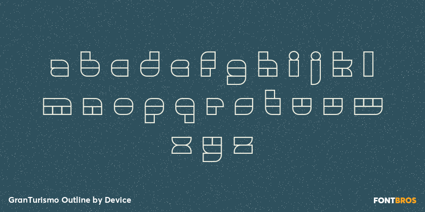 GranTurismo Outline Font Poster #3