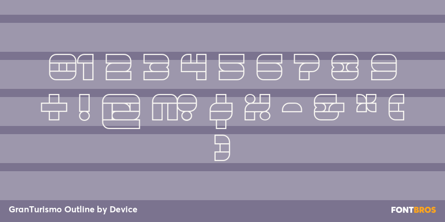 GranTurismo Outline Font Poster #4