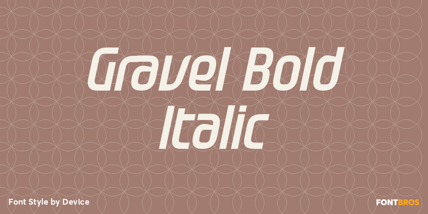 Gravel Bold Italic Poster