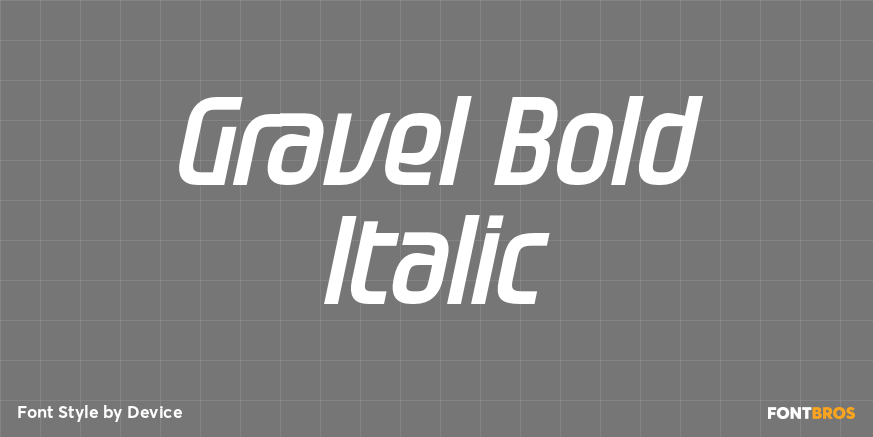 Gravel Bold Italic Poster