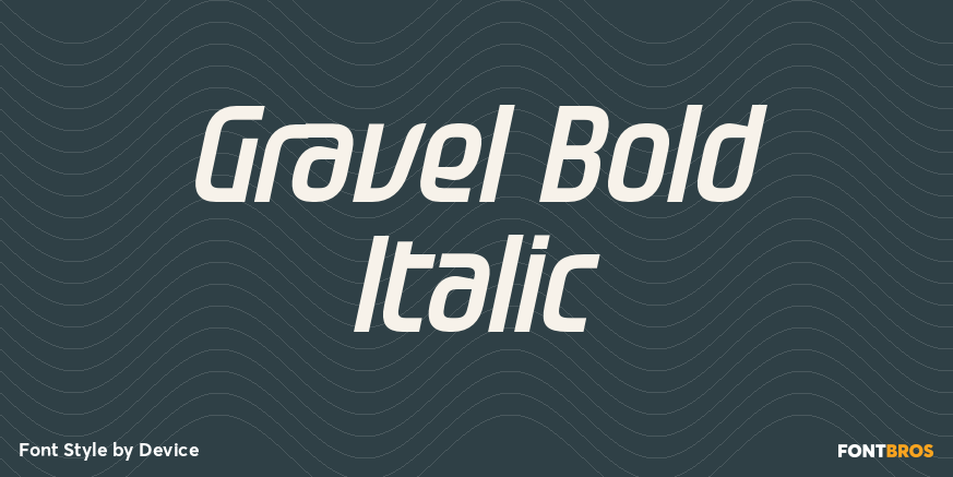 Gravel Bold Italic Poster