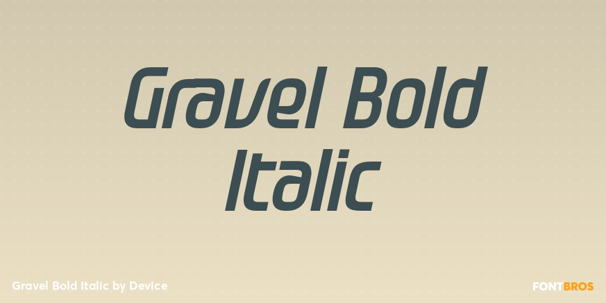 Gravel Bold Italic Poster
