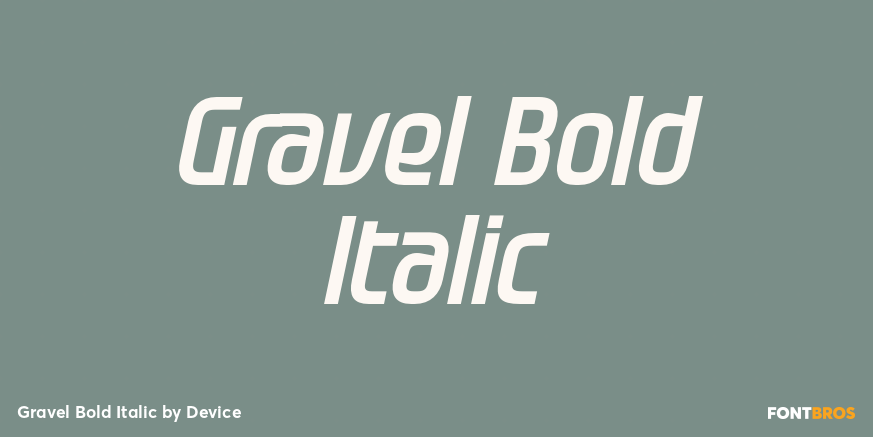 Gravel Bold Italic Poster