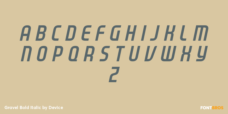 Gravel Bold Italic Font Poster #2