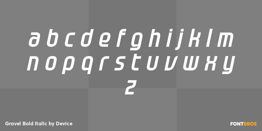 Gravel Bold Italic Font Poster #3