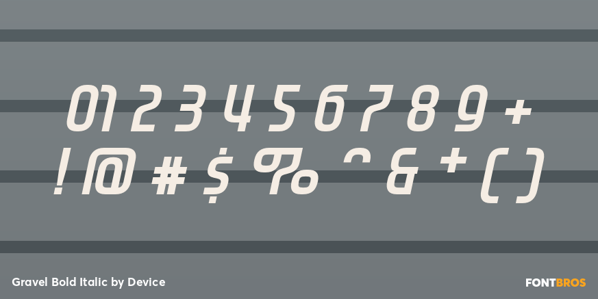 Gravel Bold Italic Font Poster #4