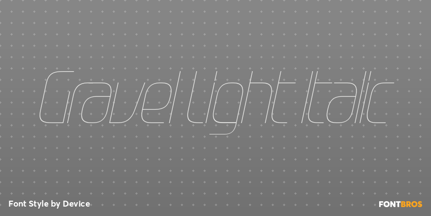 Gravel Light Italic Poster