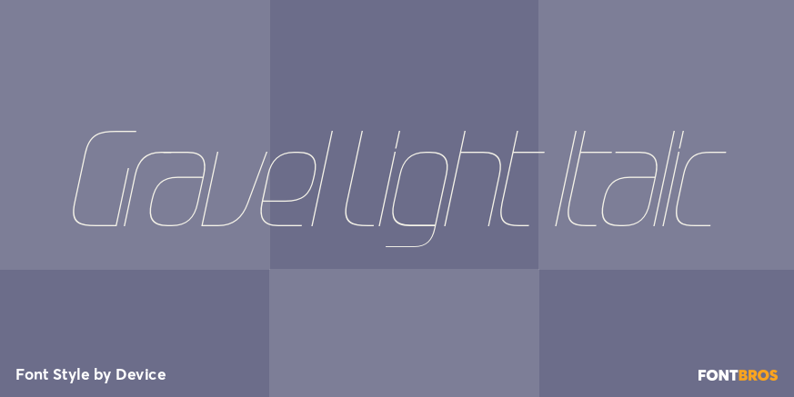 Gravel Light Italic Poster