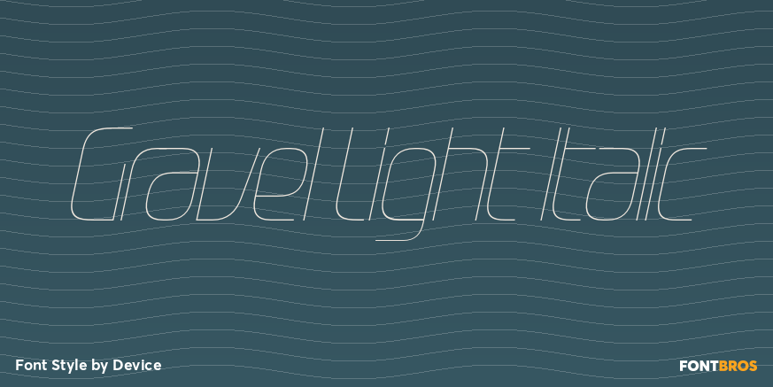 Gravel Light Italic Poster