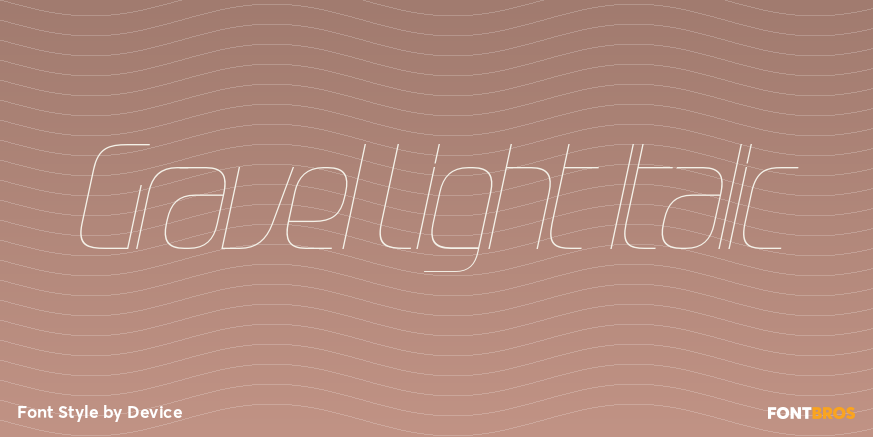 Gravel Light Italic Poster