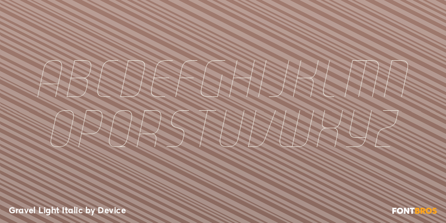 Gravel Light Italic Font Poster #2