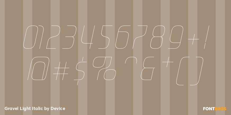 Gravel Light Italic Font Poster #4