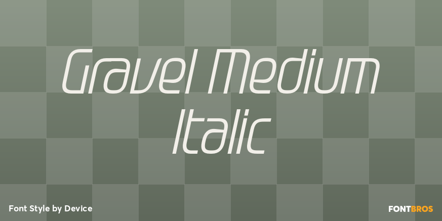 Gravel Medium Italic Poster