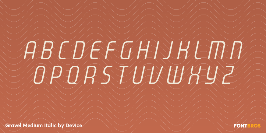 Gravel Medium Italic Font Poster #2
