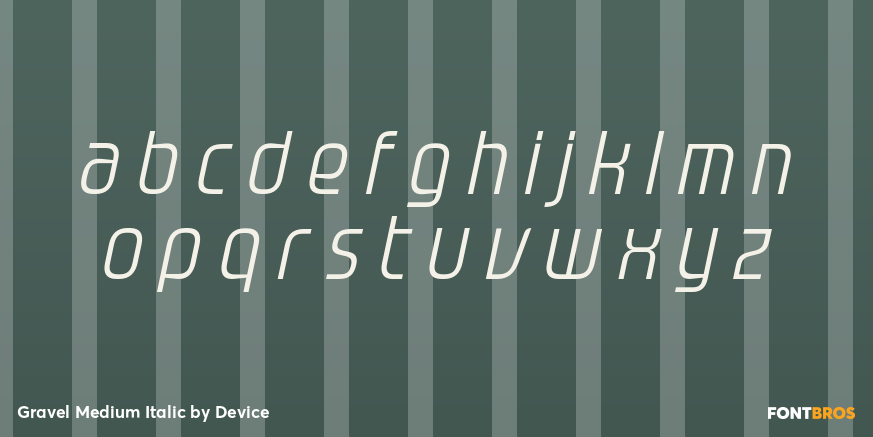 Gravel Medium Italic Font Poster #3