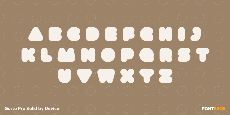 Gusto Pro Solid Font Poster #3