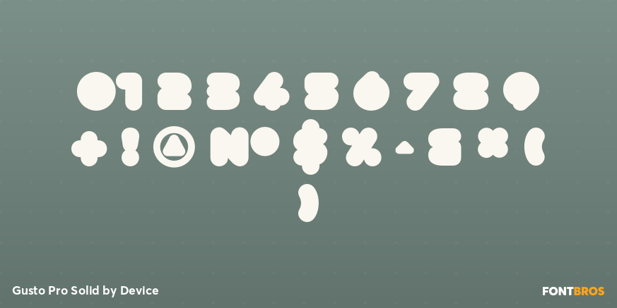 Gusto Pro Solid Font Poster #4